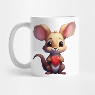 Valentine Kangaroo Holding Heart Mug